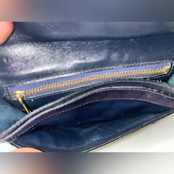 Gucci Web Navy Sherry Line GG Coated Canvas Clutch - Picture 7 of 13